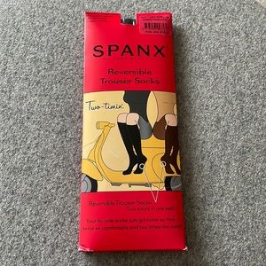 Spanx Reversible Trouser Socks Black/Charcoal